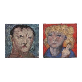David Fraley (American), Pair of Portraits D.L. & M.B.