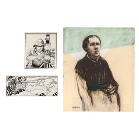 American School (20th Century), Three Works on Paper