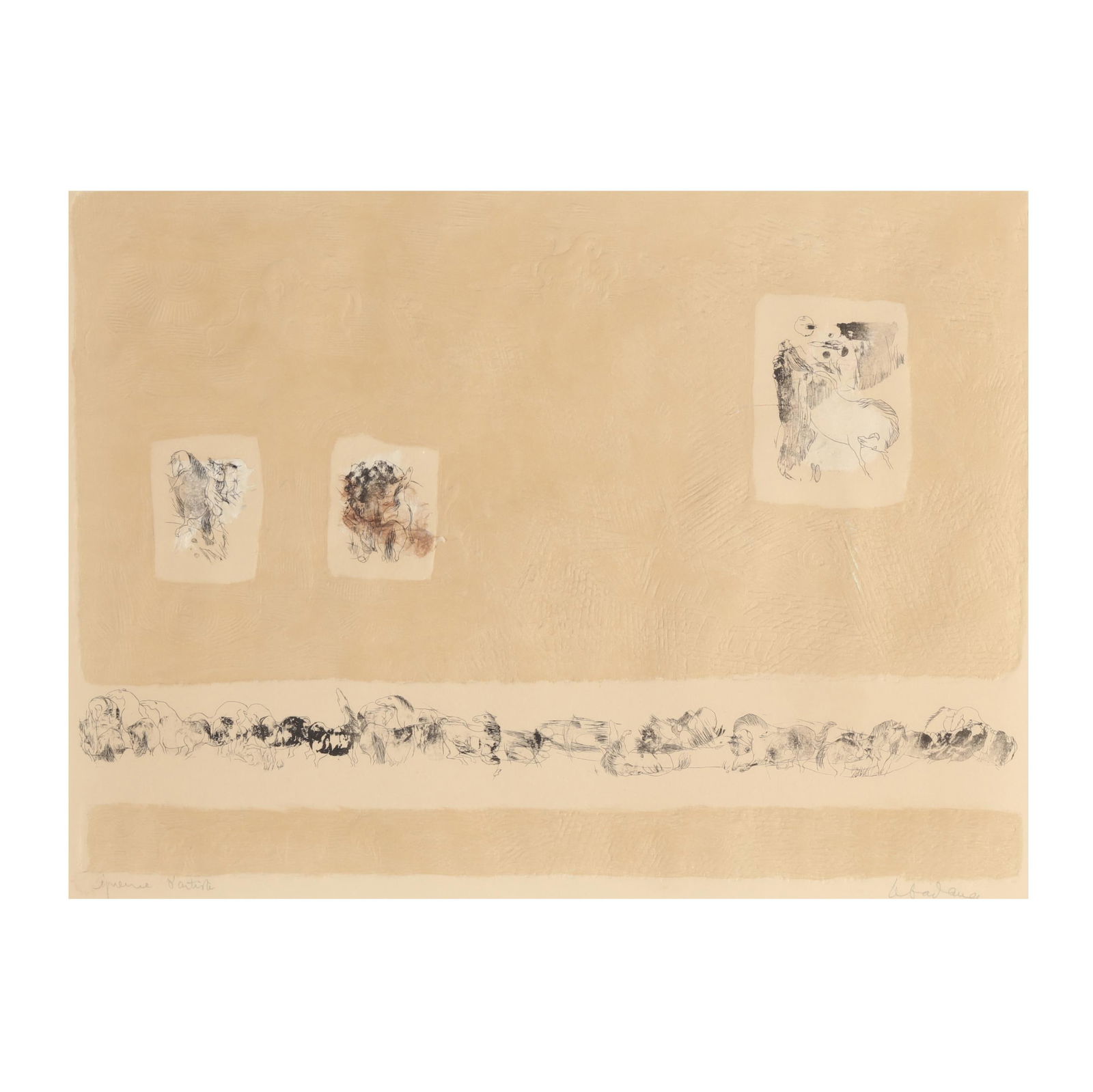 Lebedang (Vietnamese, 1921-2015),  Stone Horses (1 of 6)