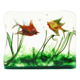 attributed Alfredo Barbini, Glass Block Aquarium