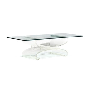 Vintage Scrolled Lucite Coffee Table