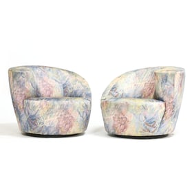 Vladimir Kagan (German/American, 1927-2016), Vintage Pair of Nautilus Chairs