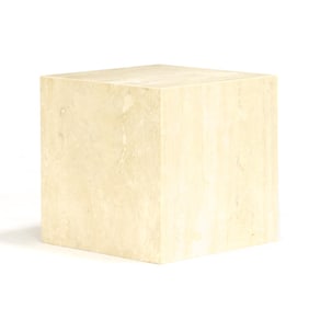 Travertine Cube Side Table