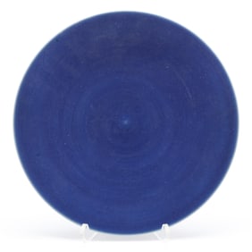 A Chinese Blue Glazed Charger Dish