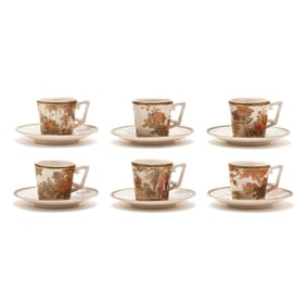 A Japanese Satsuma Porcelain Tea Set