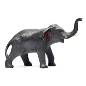 A Japanese Bronze Baby Elephant Okimono