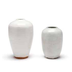 Ben Owen (Seagrove, NC), Two Chinese White Vases