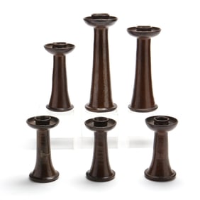 A.R. Cole Pottery (Sanford, NC), Six Brown Candle Sticks