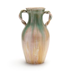 Cole Family, Large Twist Handle Multicolor Porch Vase