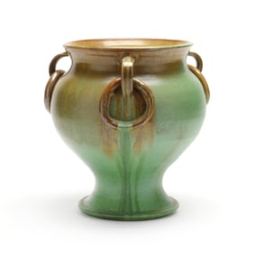Attributed to J.B. Cole Pottery (Steeds, NC), Ring Handled Porch Urn