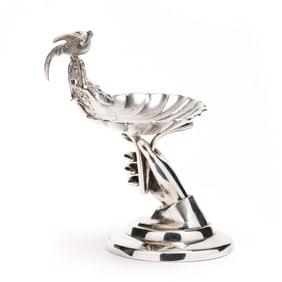 Figural Silver-Plated Card Holder