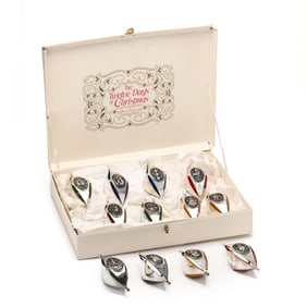 International Sterling Silver Twelve Days of Christmas Ornaments