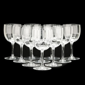 Baccarat, Ten Montaigne Optic Tall Crystal Water Goblets