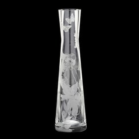 Baccarat, Poetic Garden Frost Engraved Crystal Vase