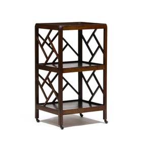 George III Mahogany Three Tiered Stand