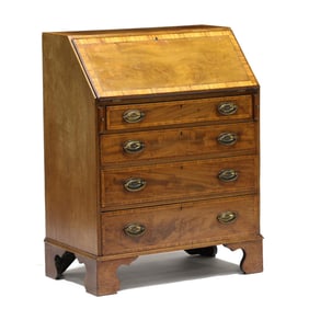 Edwardian Inlaid Slant Front Desk