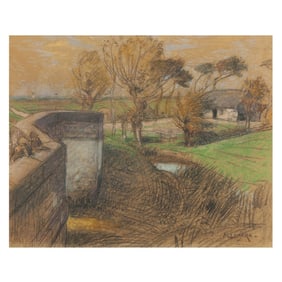 Auguste Louis Lepère (French, 1849-1918), La Chaumière Près du Pont