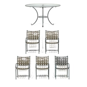 Brown Jordan, Patio Table and Five Chairs