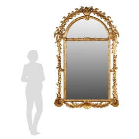 Palatial Belle Epoque Style Carved and Gilt Wall Mirror