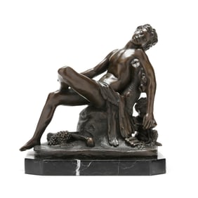 Bronze Neoclassical Style Figure Group, Signed "Hosmia"