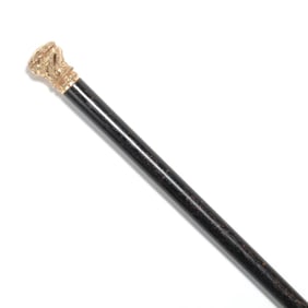 Antique Gold Filled Mounted Walking Stick