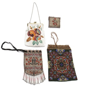 Four Vintage Beaded Bags