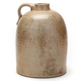 American Salt Glazed Stoneware Jug, Stamped "CYRUS ETON"