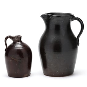 Two Signed NC Pottery Wares, O. Henry Pottery and E.J. Brown