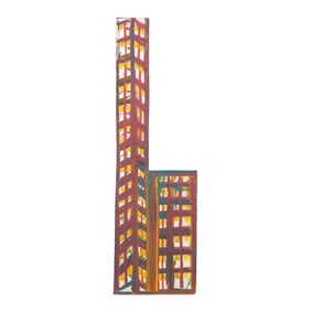 Jimmie Lee Sudduth (American, 1910-2007), Skyscraper