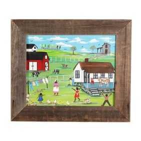 Marjorie Rose Powell (NC, 1951-2018), Ma! There's a Cow on the Back Porch