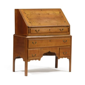 Southern Federal Inlaid Walnut Slant Front Desk on Stand