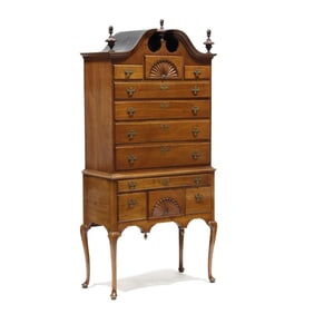 New England Cherry Queen Anne Highboy