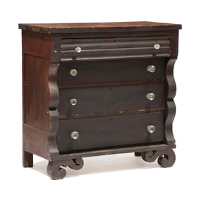 Attributed Thomas Day, American Classical Mahogany Chest of Drawers