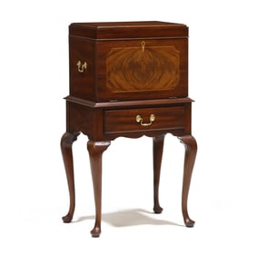 Henkel Harris, Federal Style Inlaid Mahogany Silver Chest