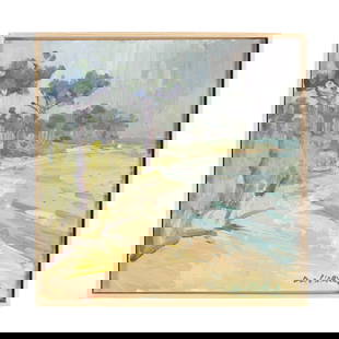 David A. Williams (American, b. 1969),  Chesapeake Rain: David A. Williams (American, b. 1969), Chesapeake Rainoil on canvas, signed at lower right, titled and inscribed to verso stretcher, presented in a custom wood floater frame. Frame dimensions 19 x 19