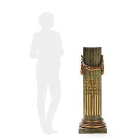 French Neoclassical Style Faux Marble Plinth