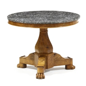 Louis Philippe Marble Top Center Table