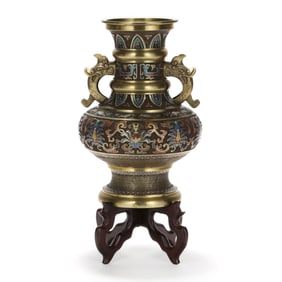 A Large Chinese Champlevé Vase