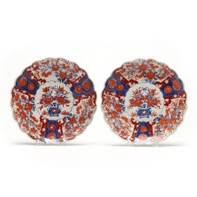 A Pair of Japanese Imari Porcelain Chargers