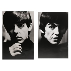 Shahrokh Hatami (Iranian, 1928-2017), Two Photographs of Members of The Beatles