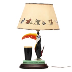 Vintage Guinness Lamp With Original Shade