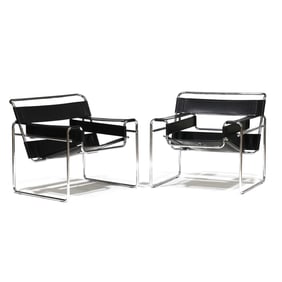 after Ludwig Meis van Der Rohe, Pair of Wassily Chairs