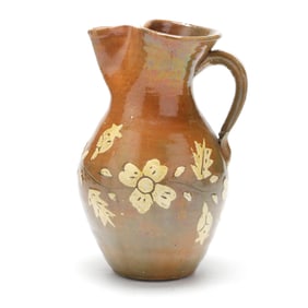 Attributed to Daniel Z. Craven (NC, 1873-1949), Dogwood Pottery Pitcher