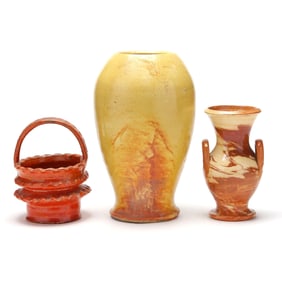 Three Vintage North Carolina Pottery Forms