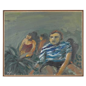 Maud Gatewood (NC, 1934-2004), Untitled (Figures and a Plant)