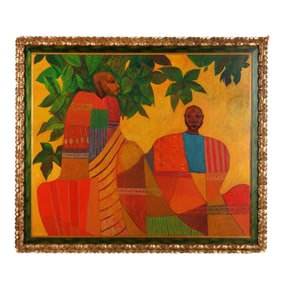 Clarence Morgan (American, b. 1950), Two Figures Beneath a Tree
