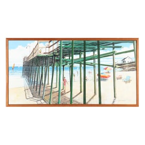 Paul Minnis (NC, b. 1933), Under the Pier