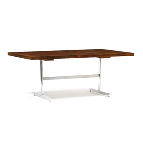 attributed Milo Baughman (American, 1923-2003), Rosewood Dining Table with Leaf