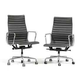 Charles and Ray Eames, Pair of Aluminum Group Executive Office Chairs