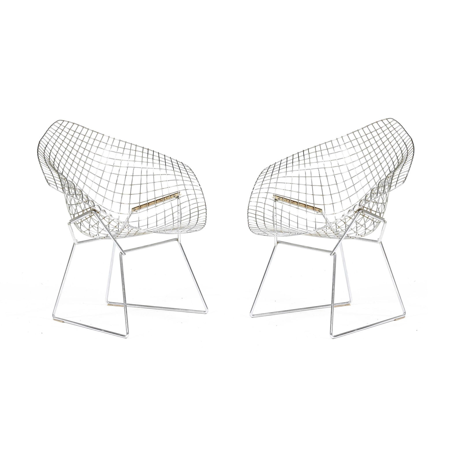Harry Bertoia (American, 1915-1978), Pair of  Diamond Chairs (1 of 6)